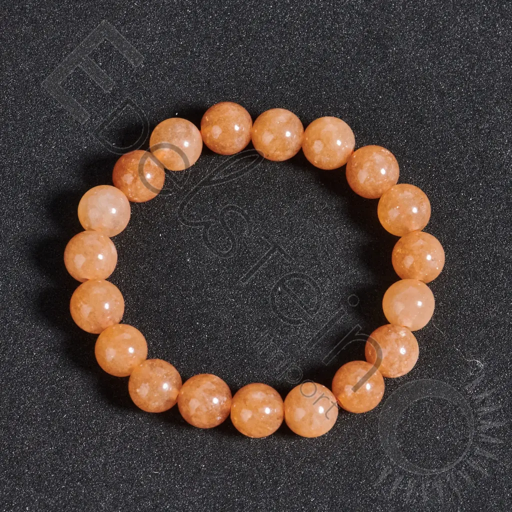 [BRC-PDSO08-TM] Bracelet Pierre de Soleil – Perles naturelles 8mm Taille M – Grossiste minéraux