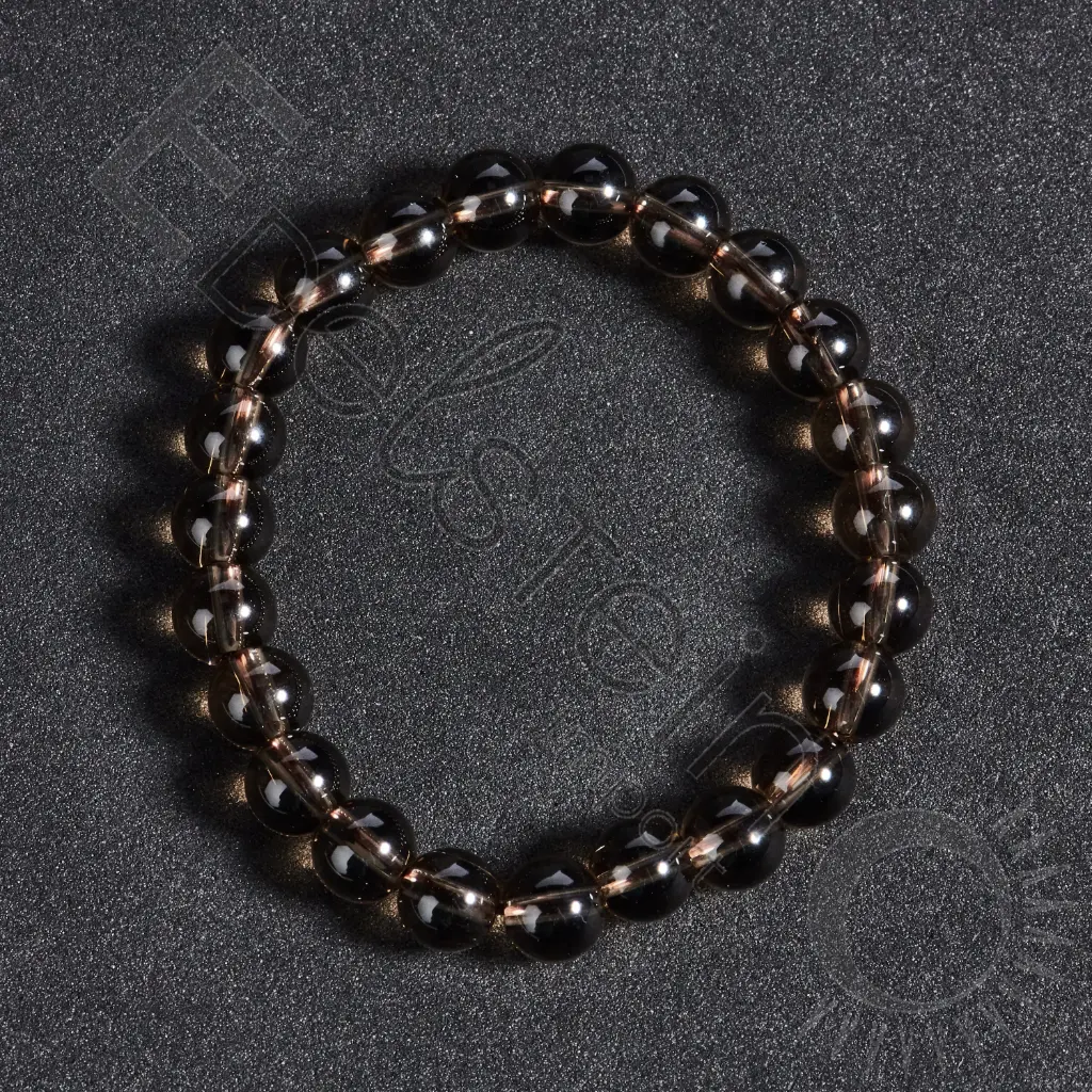 Bracelet Quartz fumé – Perles naturelles 8mm Taille M – Grossiste minéraux