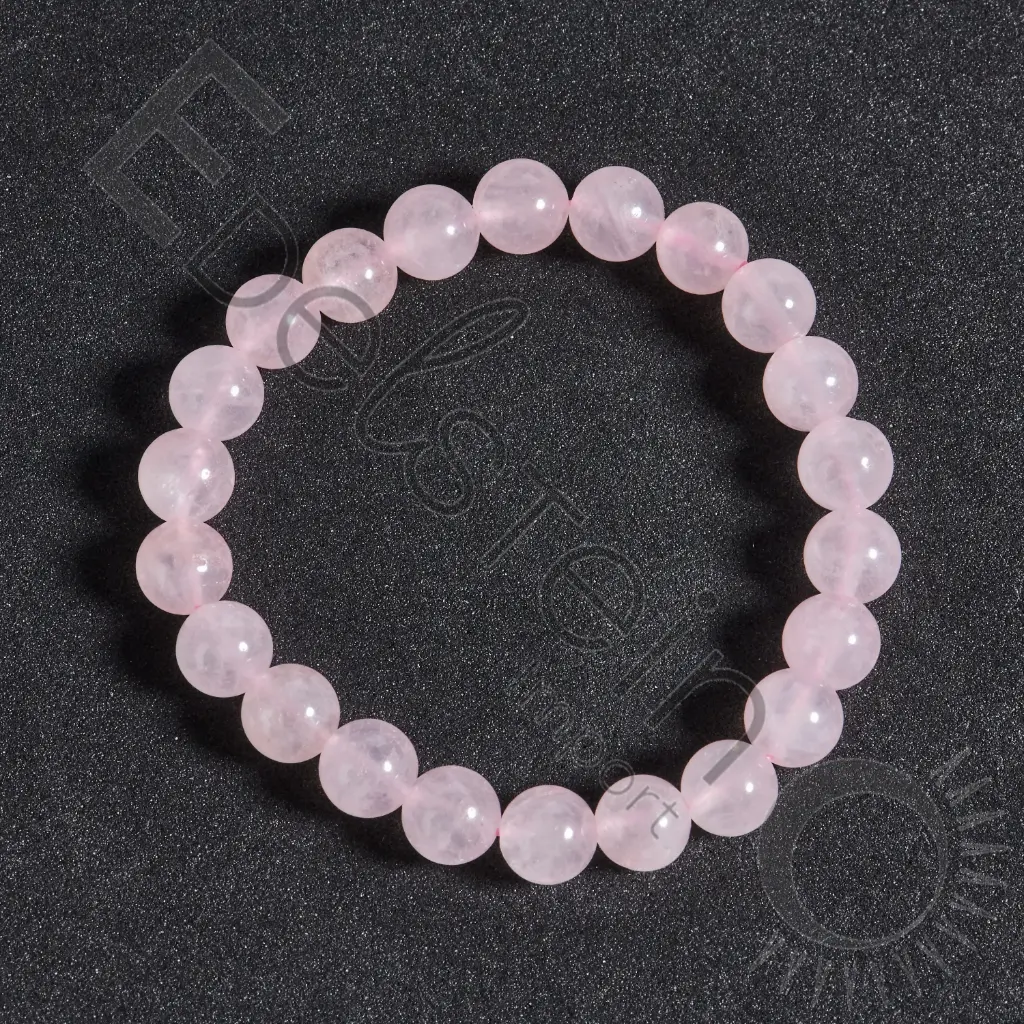 Bracelet Quartz Rose - Perles naturelles 8mm Taille L – Grossiste minéraux