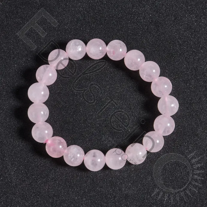 Bracelet Quartz Rose - Perles naturelles 8mm Taille S – Grossiste minéraux