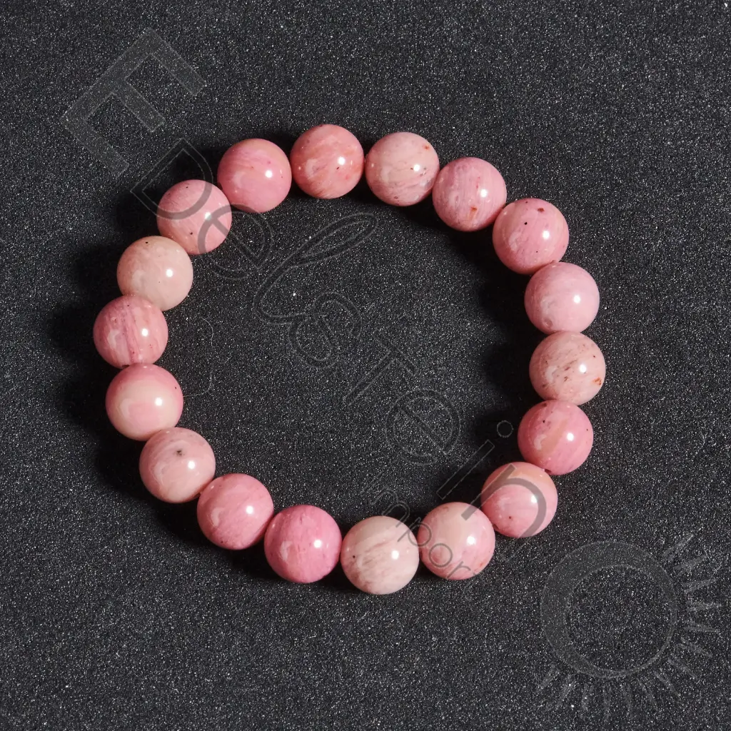 Bracelet Rhodonite rose - Perles naturelles 8mm Taille S – Grossiste minéraux