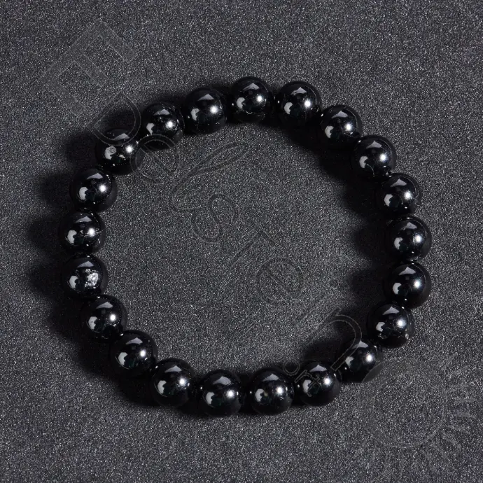 Bracelet Tourmaline noire - Perles naturelles 8mm Taille M – Grossiste minéraux