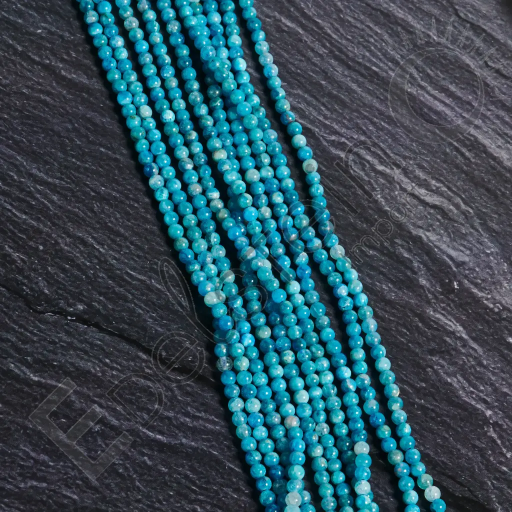 Fil de perles Apatite – Perles naturelles 4mm – Grossiste minéraux