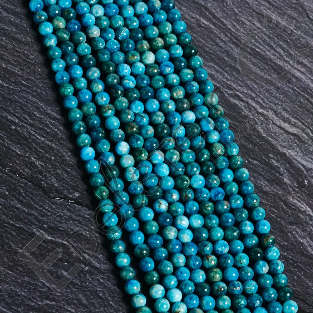 Fil de perles Apatite – Perles naturelles 6mm – Grossiste minéraux