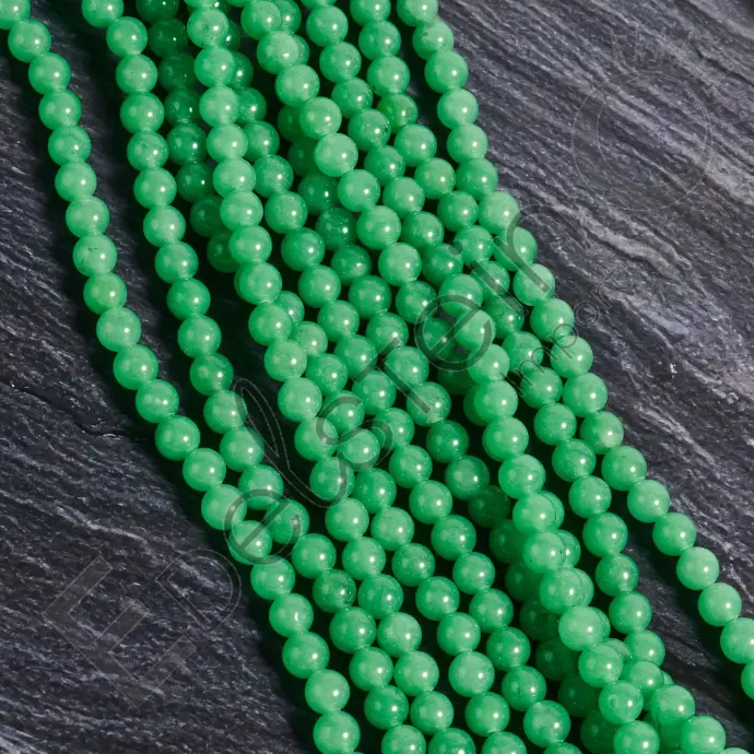 Fil de perles Aventurine verte – Perles naturelles 8mm – Grossiste minéraux