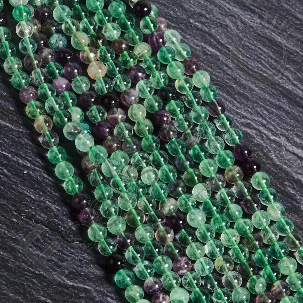 Fil de perles Fluorite – Perles naturelles 8mm – Grossiste minéraux