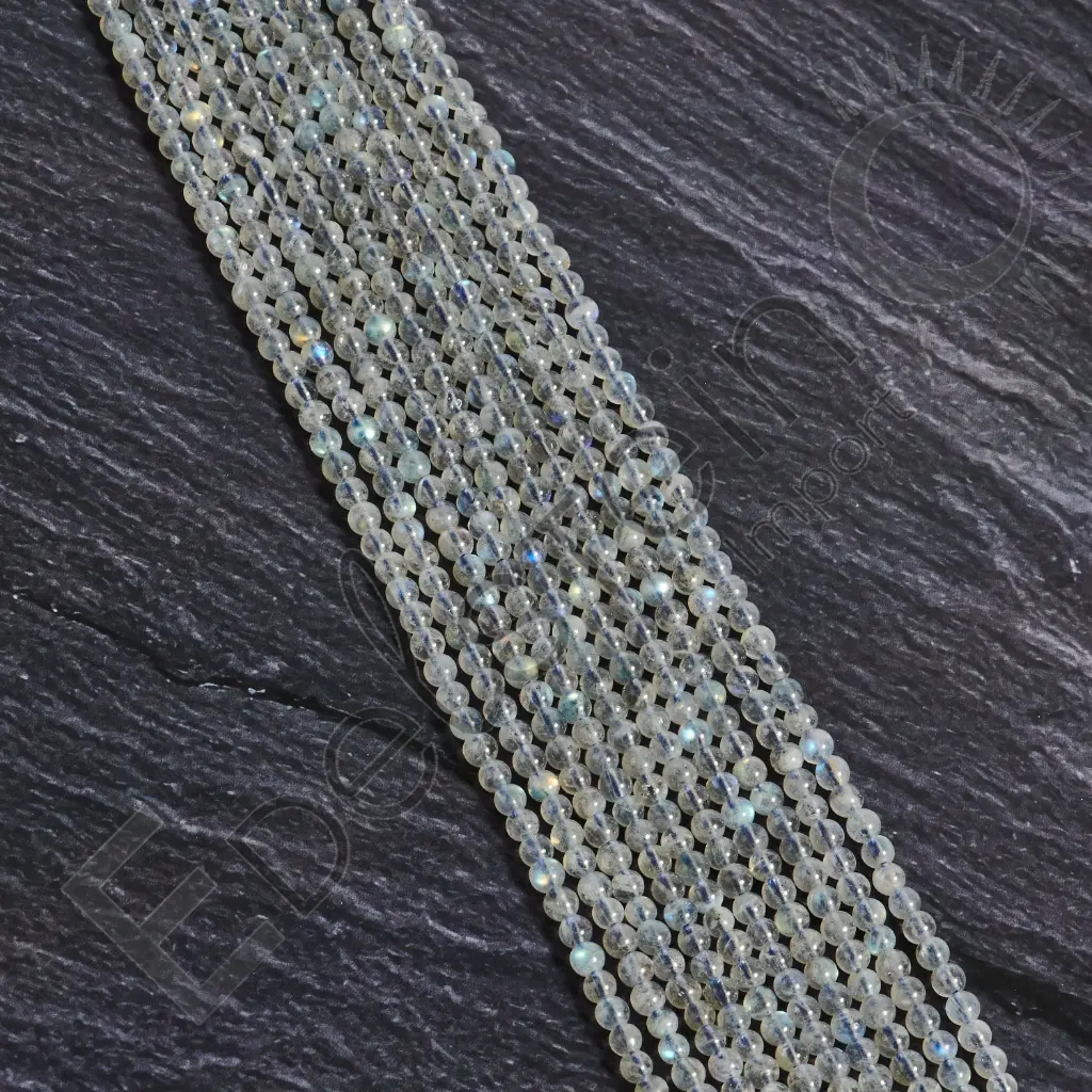 Fil de perles Labradorite – Perles naturelles 4mm – Grossiste minéraux