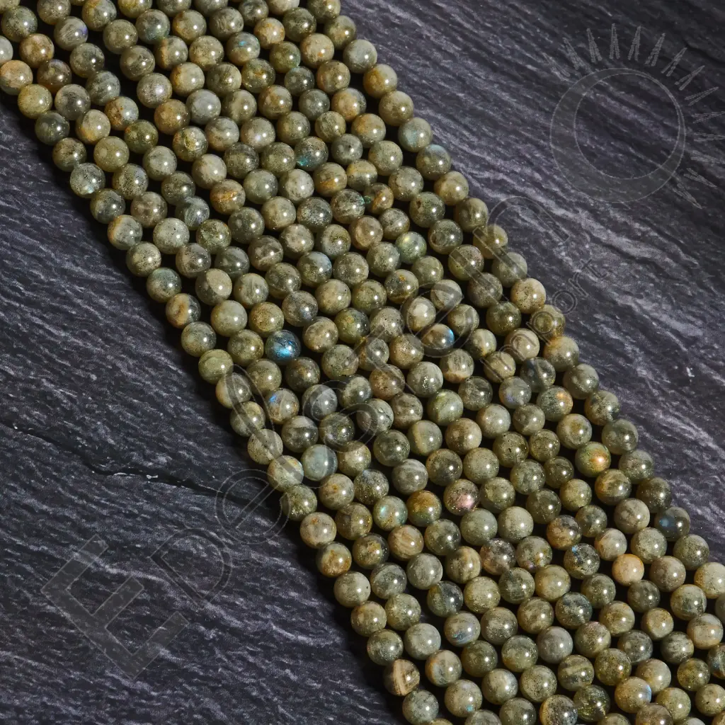Fil de perles Labradorite – Perles naturelles 6mm – Grossiste minéraux