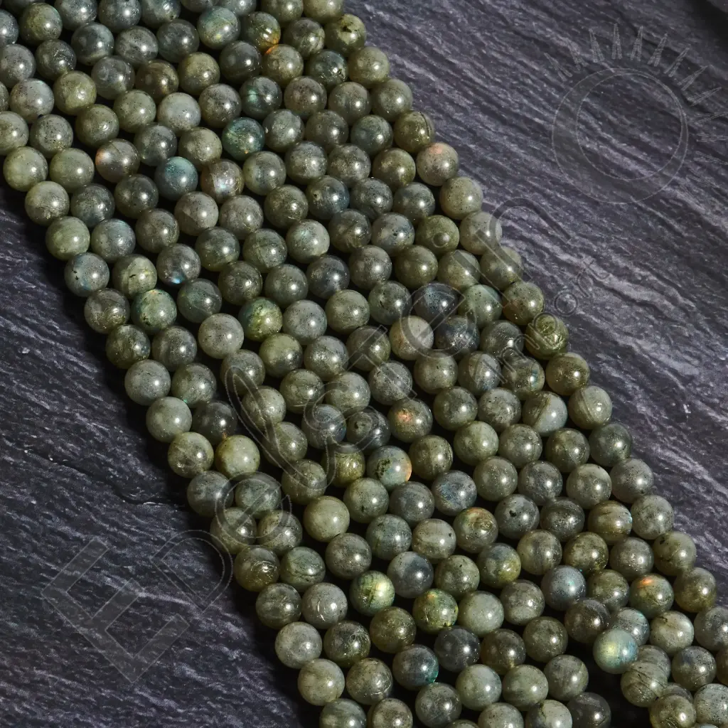 Fil de perles Labradorite – Perles naturelles 8mm – Grossiste minéraux