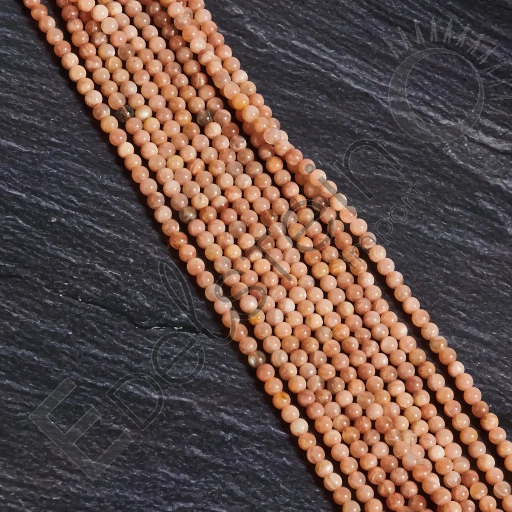 Fil de perles Pierre de Lune – Perles naturelles 4mm – Grossiste minéraux