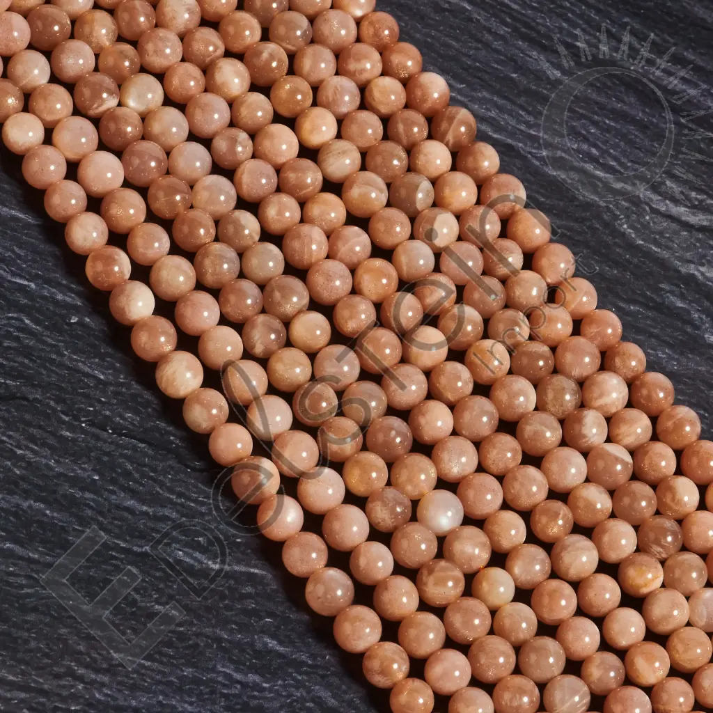 Fil de perles Pierre de Lune – Perles naturelles 8mm – Grossiste minéraux