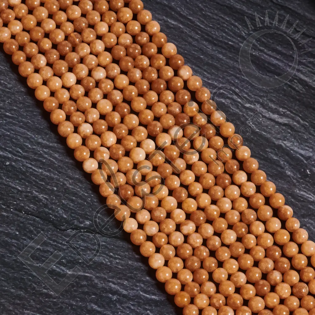 [FPE-PDSO06] Fil de perles Pierre de Soleil – Perles naturelles 6mm – Grossiste minéraux