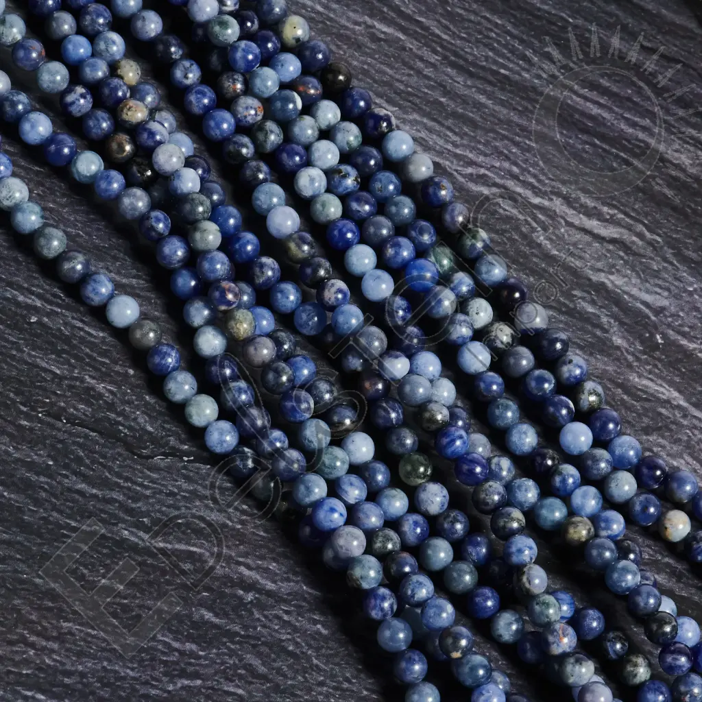 Fil de perles Sodalite - Perles naturelles 6mm – Grossiste minéraux