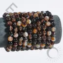 Bracelet Agate Oeil noire – Perles naturelles 8mm Taille L – Grossiste minéraux