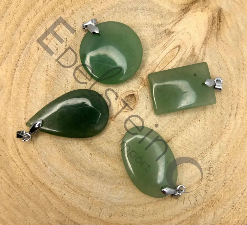 [PEN-AVEARG-S] Pendentif Aventurine verte – Pierres naturelles Taille S – Grossiste minéraux