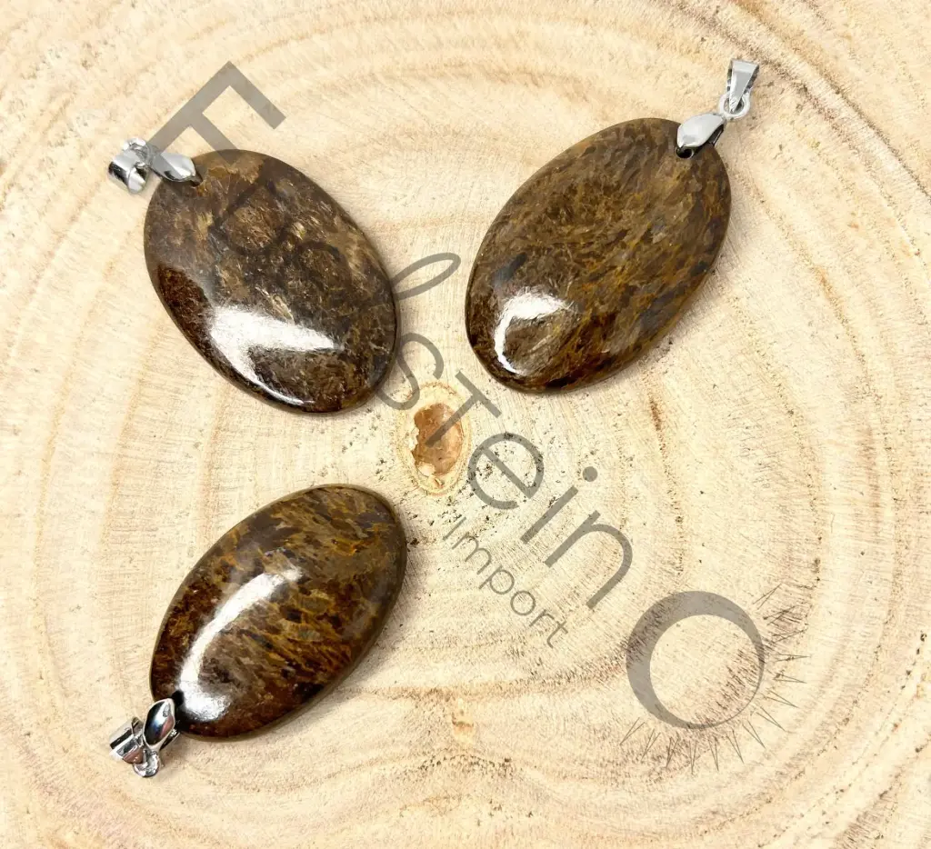 Pendentif en Bronzite – Pierres naturelles taille M – Grossiste minéraux