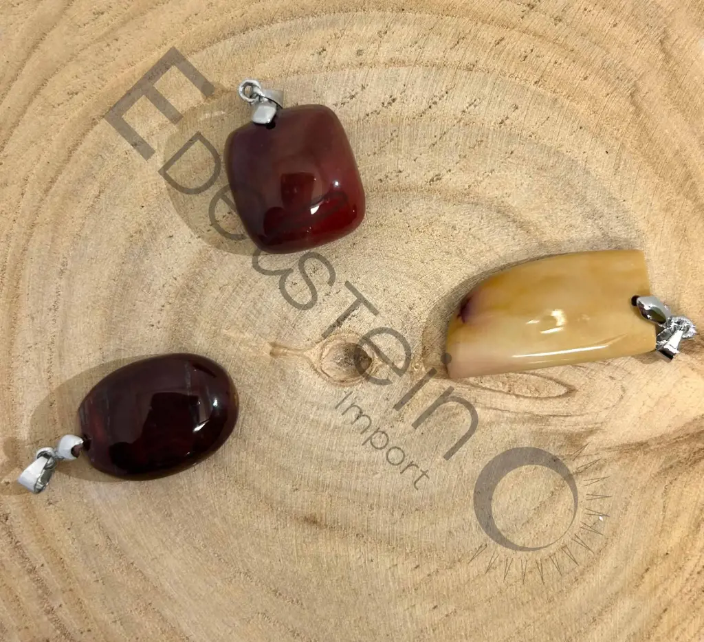 [PEN-JASPMOK-TM] Pendentif Jaspe Mokaïte – Pierres naturelles taille M – Grossiste minéraux