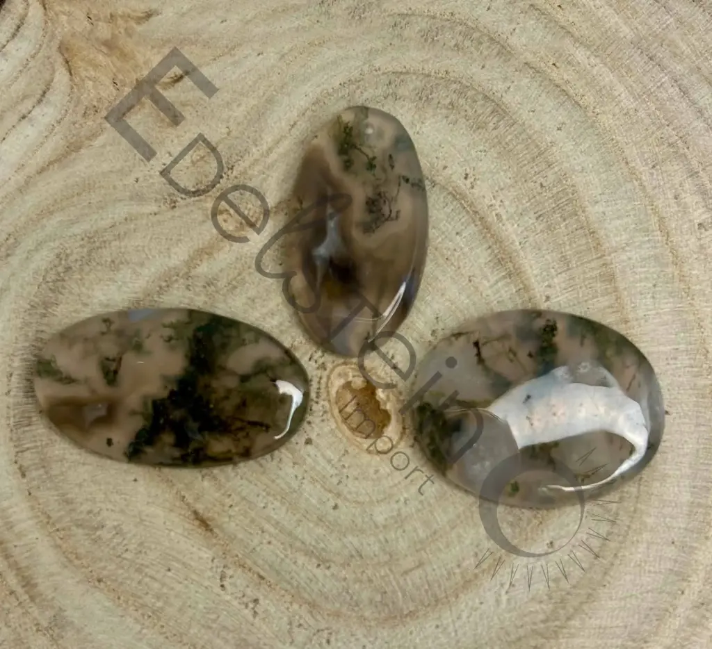 Pendentif en Agate Mousse – Pierres naturelles taille M – Grossiste minéraux