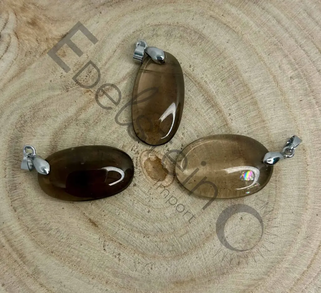 [PEN-QUFU-TM] Pendentif Quartz fumé – Pierres naturelles taille M – Grossiste minéraux