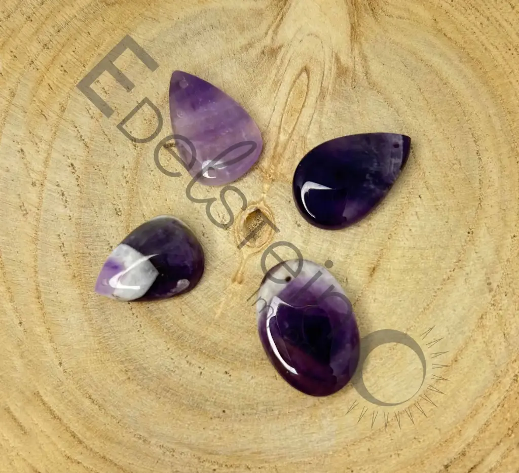 Pendentif en Améthyste Chevron – Pierres naturelles Taille S – Grossiste minéraux