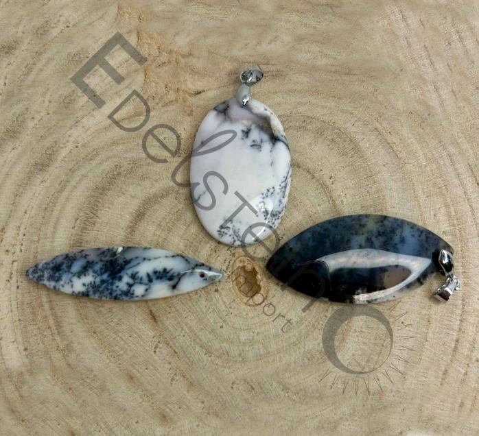 [PEN-AGDEN-M] Pendentif Agate Dendrite - Pierres naturelles Taille M – Grossiste minéraux