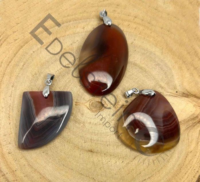 [PEN-AGBO-L] Pendentif Agate du Botswana – Pierres naturelles Taille L – Grossiste minéraux