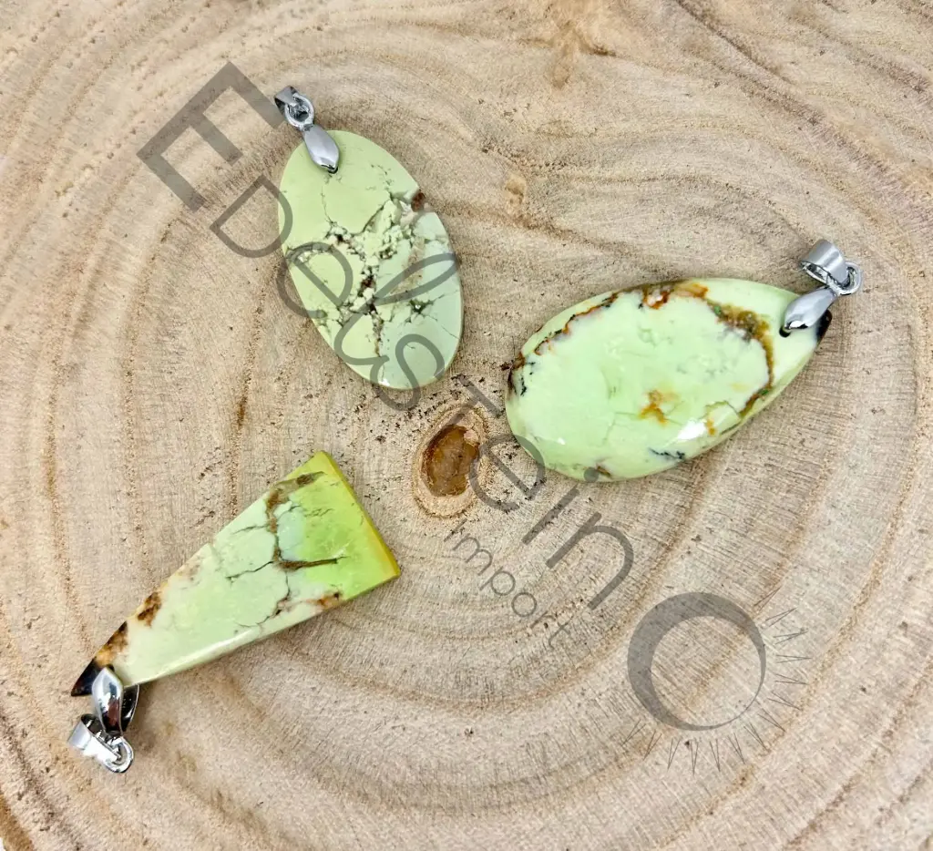 Pendentif Chrysoprase – Pierres naturelles taille M – Grossiste minéraux