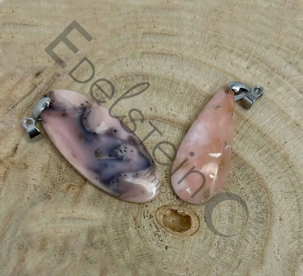 [PEN-OPALR-TL] Pendentif Opale rose - Pierres naturelles Taille L – Grossiste minéraux