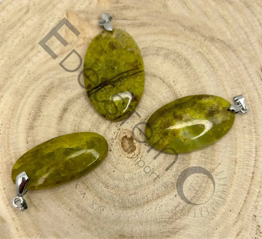 Pendentif Opale verte - Pierres naturelles Taille L – Grossiste minéraux