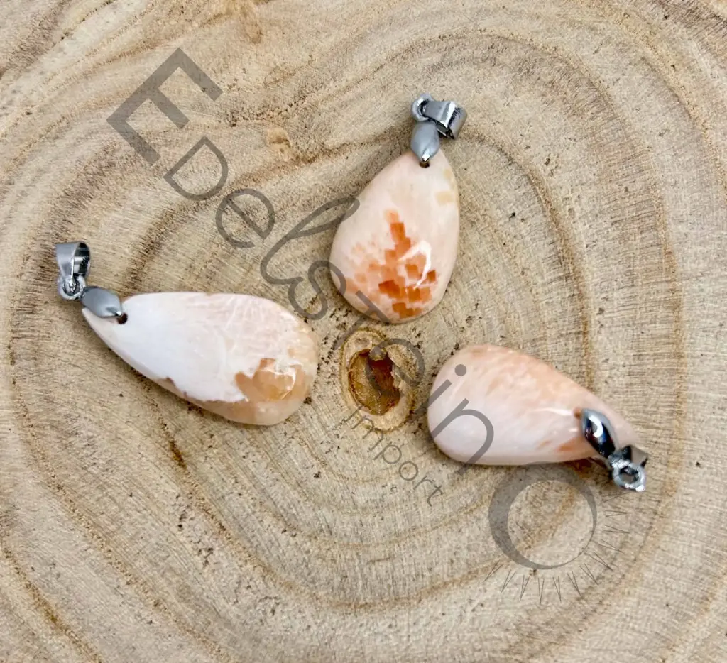 [PEN-SCOL-S] Pendentif Scolécite - Pierres naturelles Taille S – Grossiste minéraux