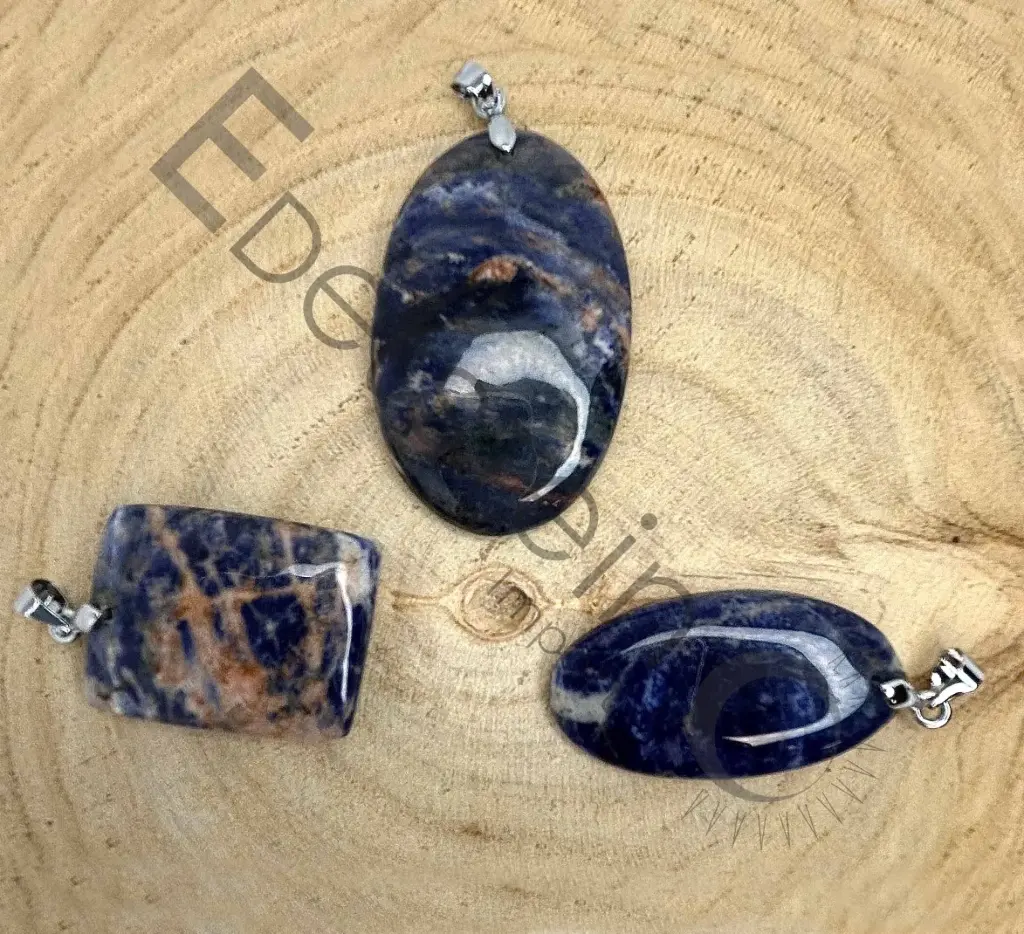 [PEN-SODA-TL] Pendentif Sodalite - Pierres naturelles Taille L – Grossiste minéraux
