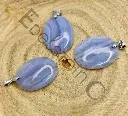 Pendentif Calcédoine Bleue – Pierres naturelles Taille L – Grossiste minéraux
