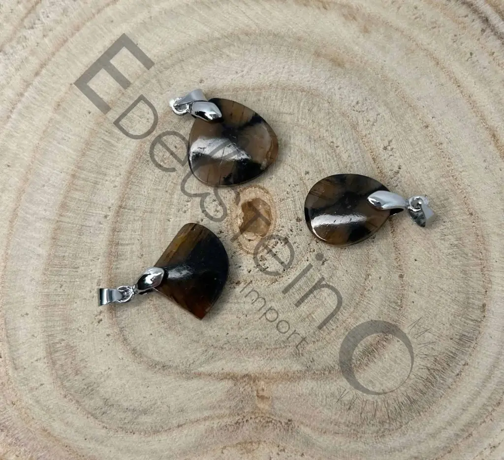 [PEN-CHIA-S] Pendentif Chiastolite  - Pierres naturelles Taille S – Grossiste minéraux