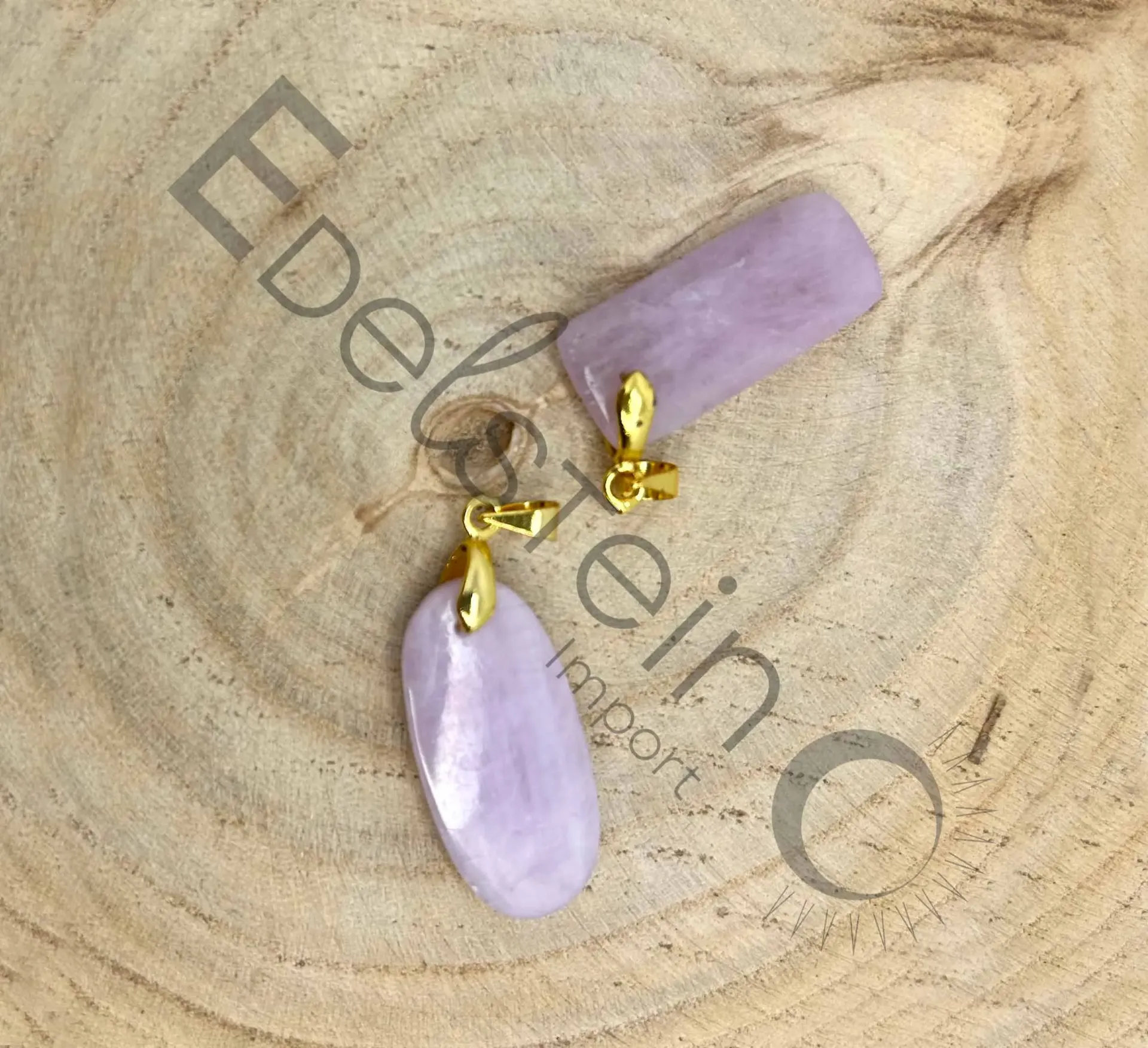 Pendentif Kunzite - Pierres naturelles Taille M – Grossiste minéraux