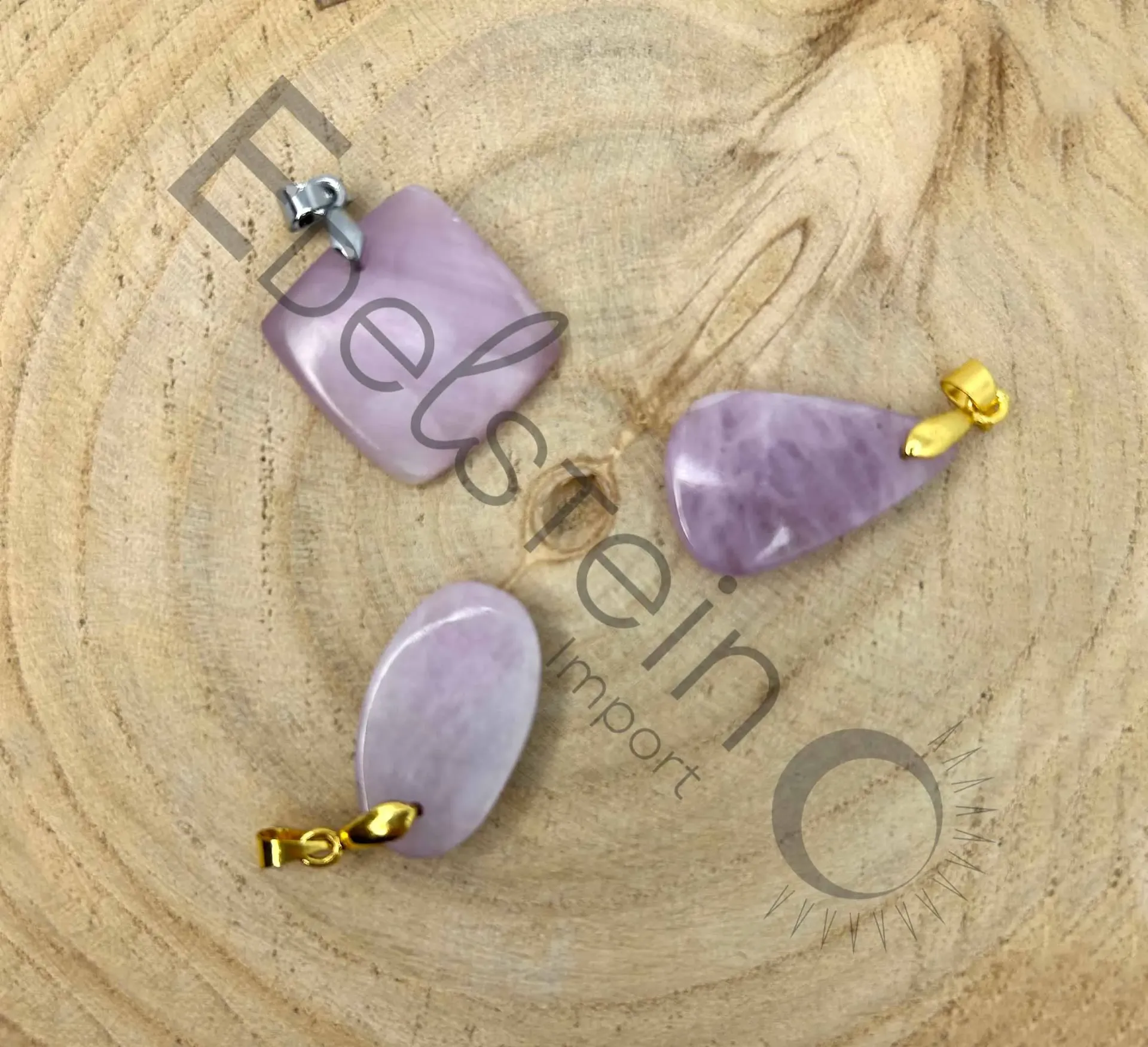 Pendentif Kunzite - Pierres naturelles Taille S – Grossiste minéraux