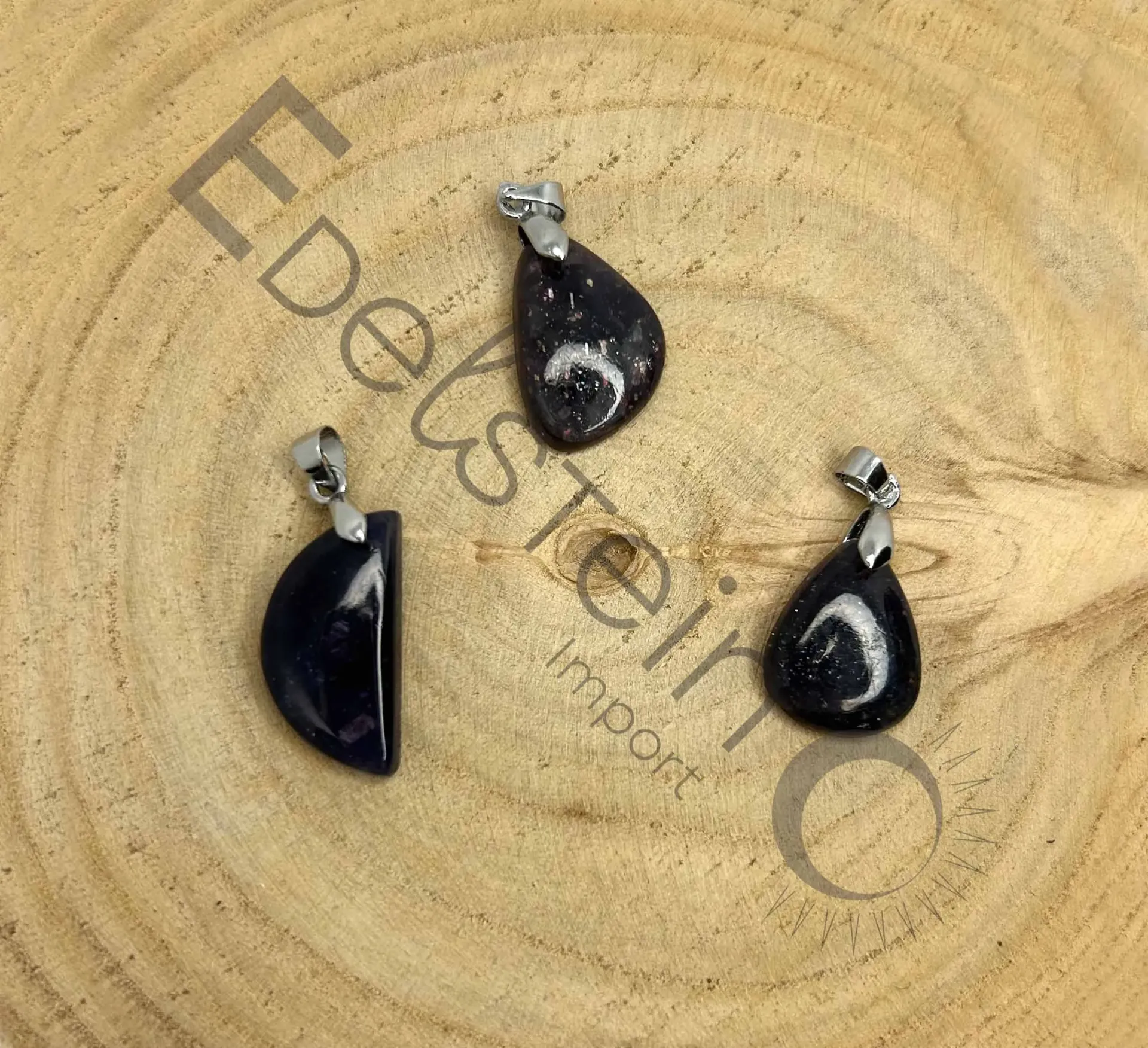 [PEN-SPIN-S] Pendentif Spinelle noire – Pierres naturelles Taille S – Grossiste minéraux