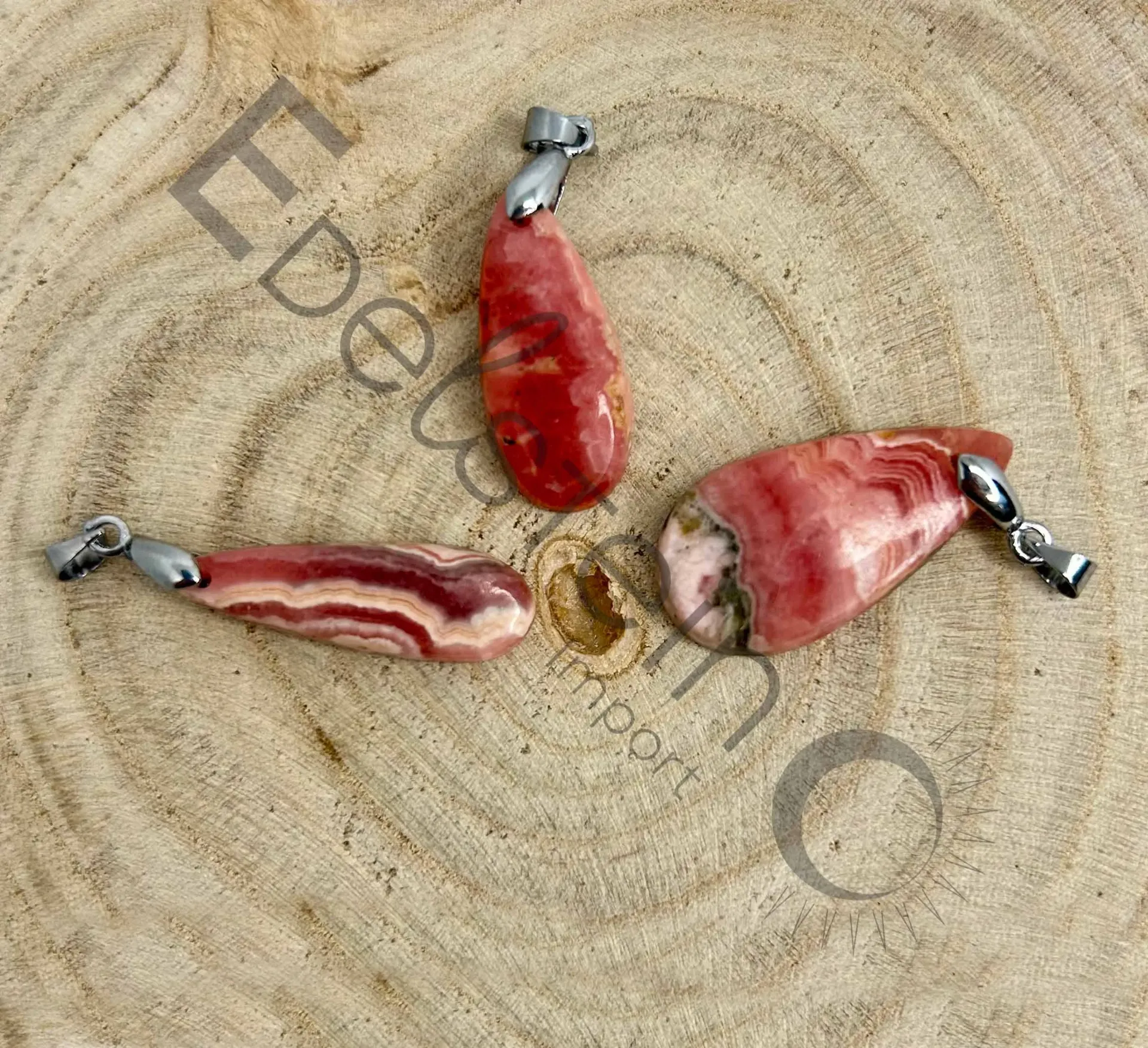 Pendentif Rhodochrosite – Pierres naturelles Taille M – Grossiste minéraux