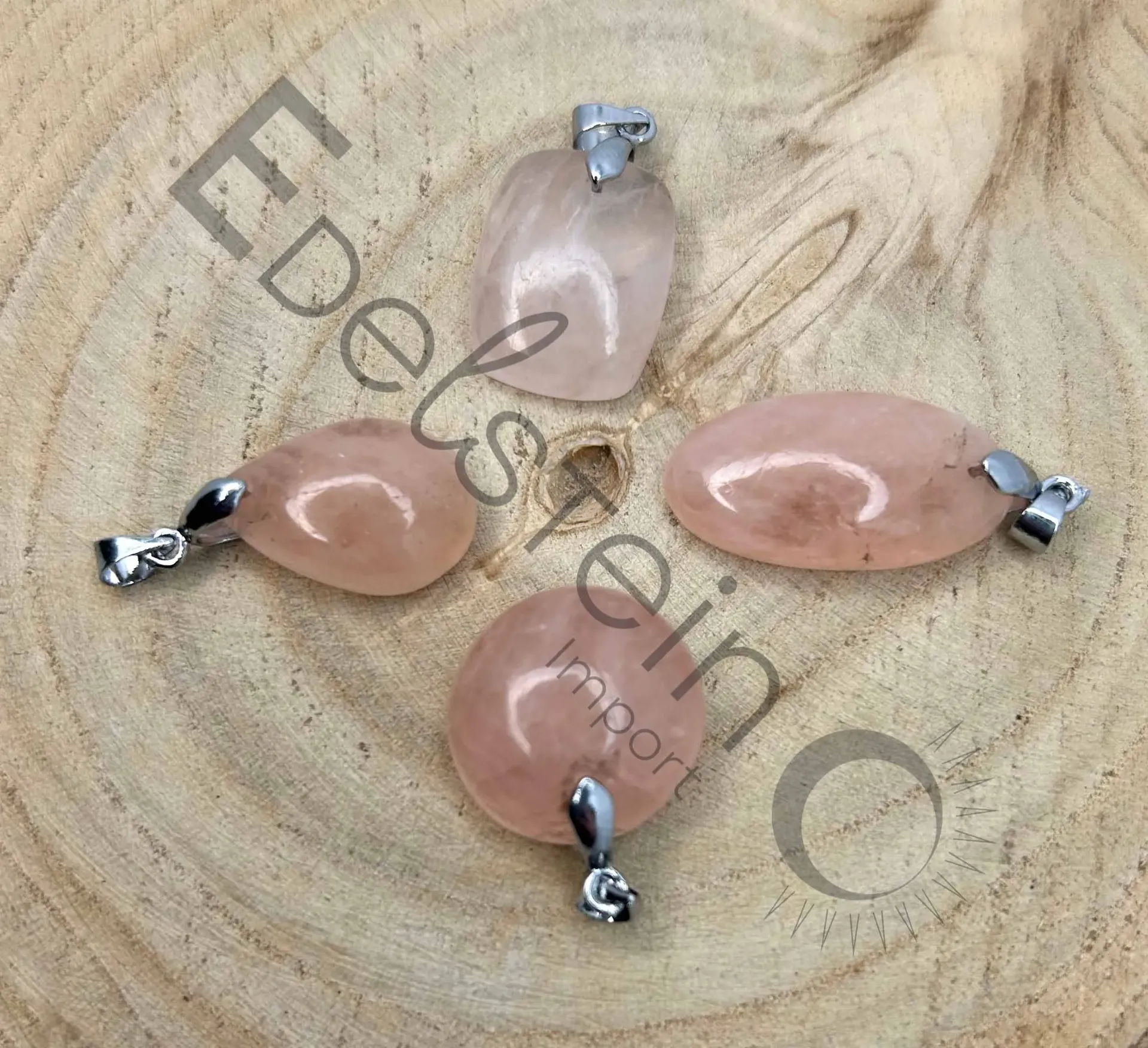 Pendentif Morganite - Pierres naturelles Taille M – Grossiste minéraux