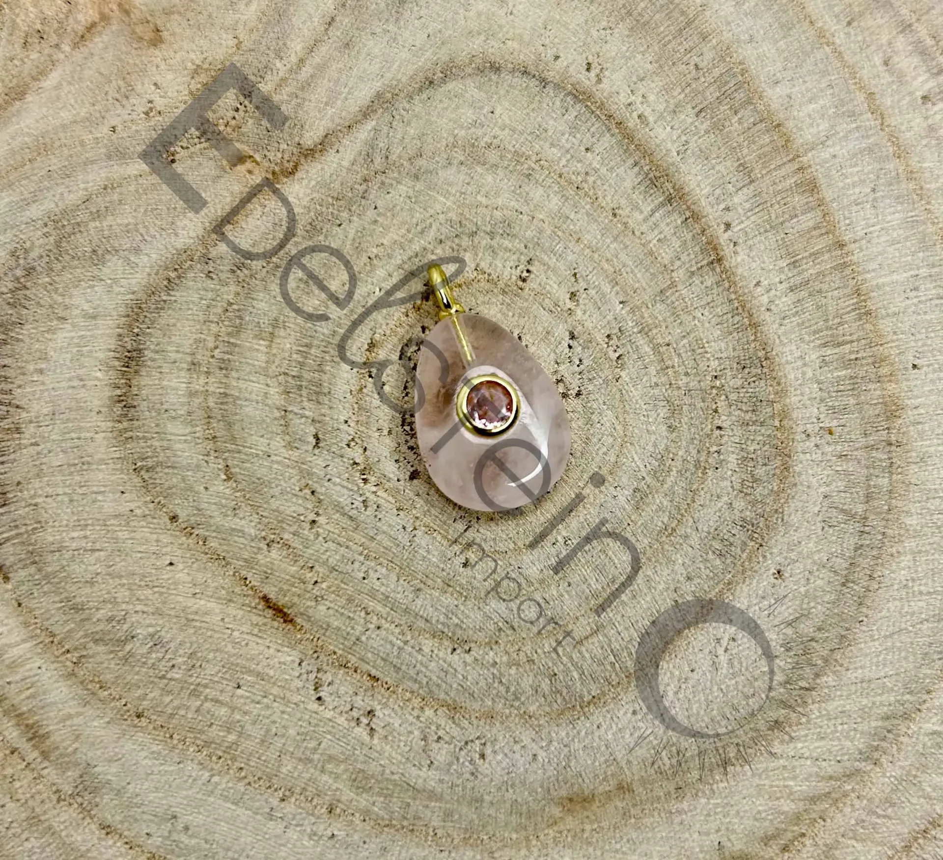 Pendentif Quartz Rose Goutte  - Pierres naturelles Taille S – Grossiste minéraux