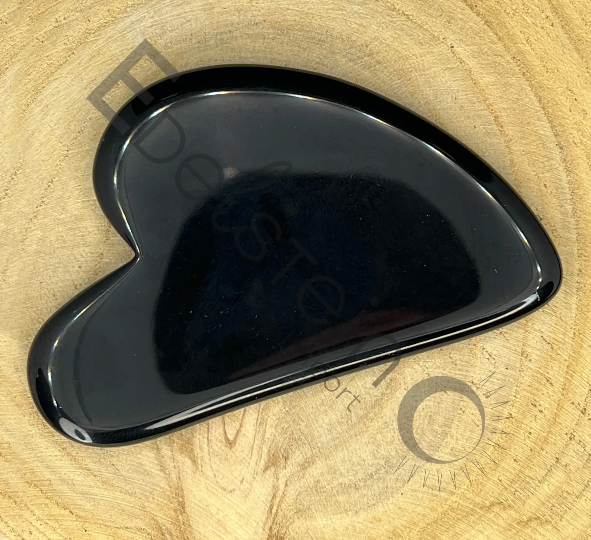 Guasha Obsidienne noire - Pierres naturelles – Grossiste minéraux