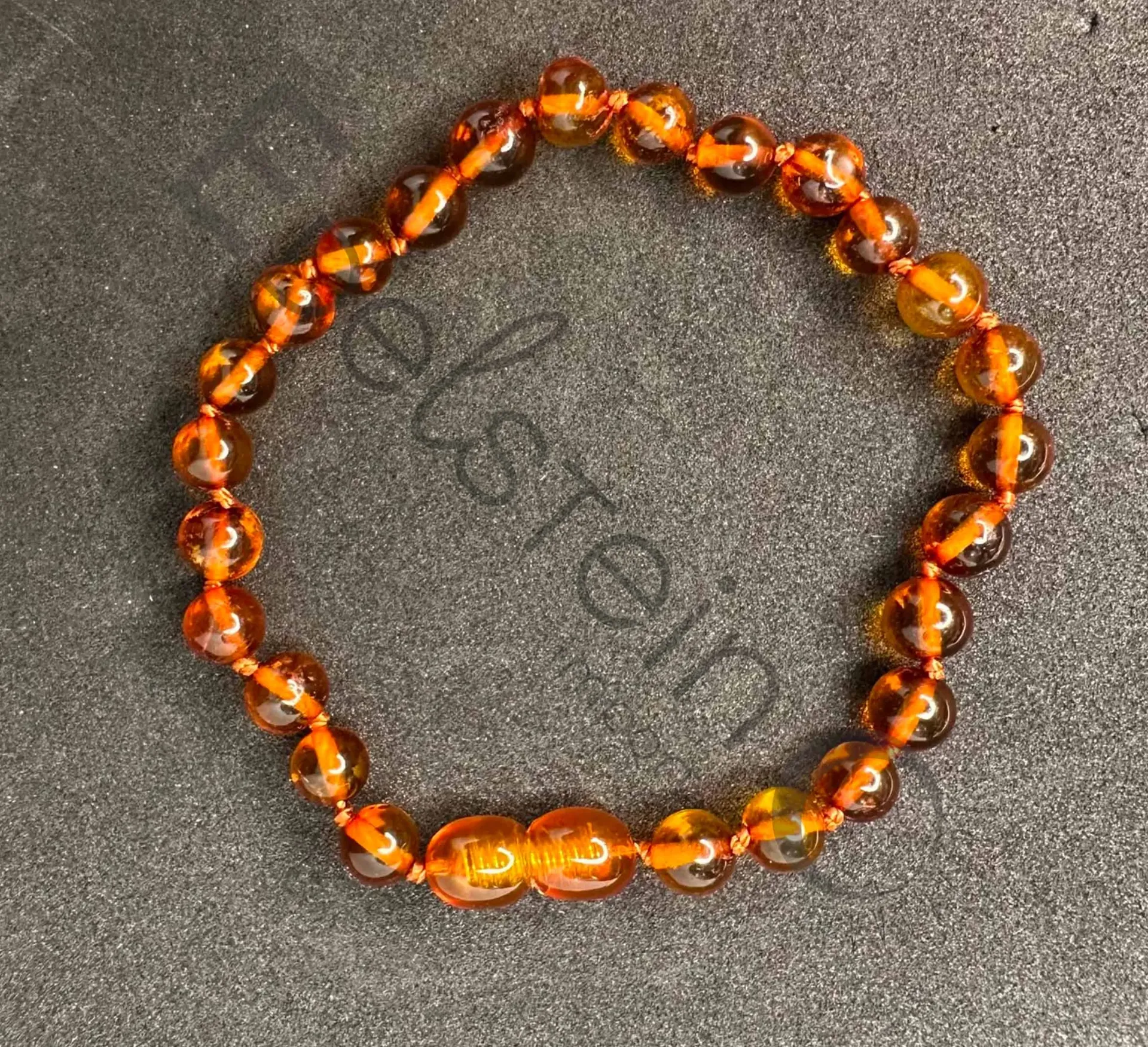 Bracelet Ambre - Perles naturelles rondes - Grossiste minéraux