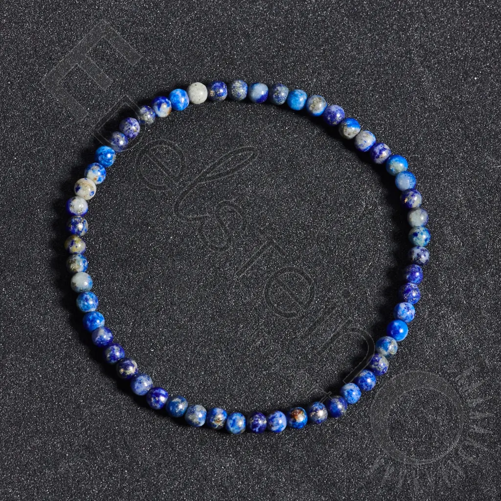 Bracelet Lapis Lazuli – Perles naturelles 4mm Taille L – Grossiste minéraux