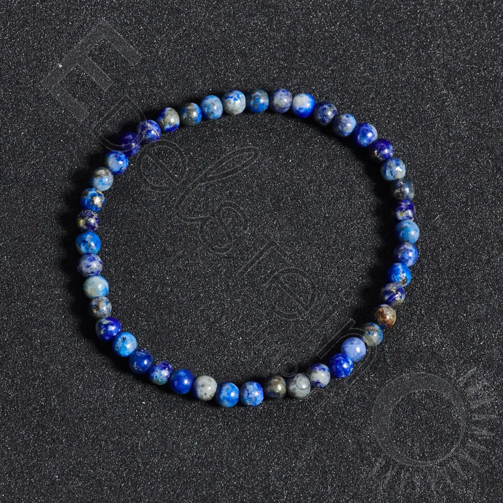 Bracelet Lapis Lazuli – Perles naturelles 4mm Taille S – Grossiste minéraux
