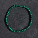 Bracelet Malachite – Perles naturelles 4mm Taille L – Grossiste minéraux