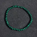 Bracelet Malachite – Perles naturelles 4mm Taille M – Grossiste minéraux
