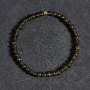 Bracelet Obsidienne dorée – Perles naturelles 4mm Taille L – Grossiste minéraux