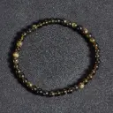 Bracelet Obsidienne dorée – Perles naturelles 4mm Taille M – Grossiste minéraux