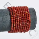 Bracelet Cornaline – Perles naturelles 4mm Taille M - Grossiste minéraux