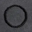 Bracelet Obsidienne noire – Perles naturelles 4mm Taille L – Grossiste minéraux