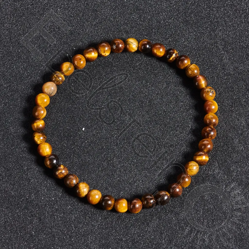 Bracelet Oeil de Tigre – Perles naturelles 4mm Taille M – Grossiste minéraux